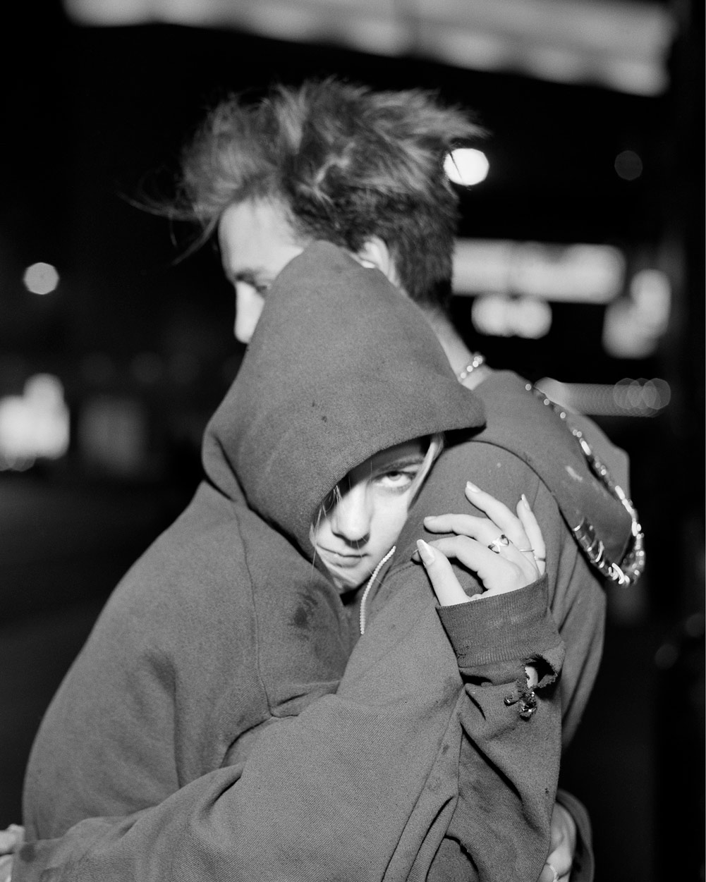 Couple in Hoodies. Minneapolis, Minnesota